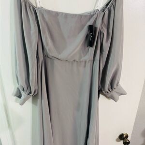 Lulu's Chic Gray Long Sleeve Dress